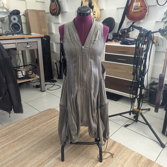 All Saints Zeeda Dress Taupe River Song Cosplay UK8 / US4 - Picture 6 of 8